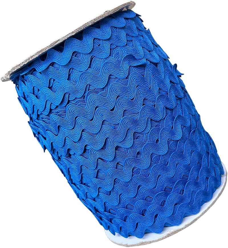 AUNHIRU Multiple Colors Available Rick Rack Trim for Crafting and Sewing, 10yards (Blue) - Image 1